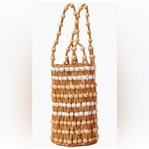 L*Space X Hanna Montazami Luca wooden bead bucket bag NWT